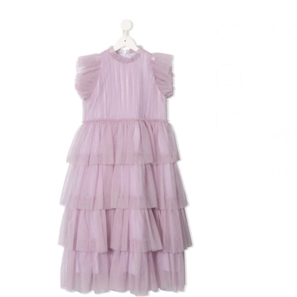Lavender Tiered Ruffle Dress